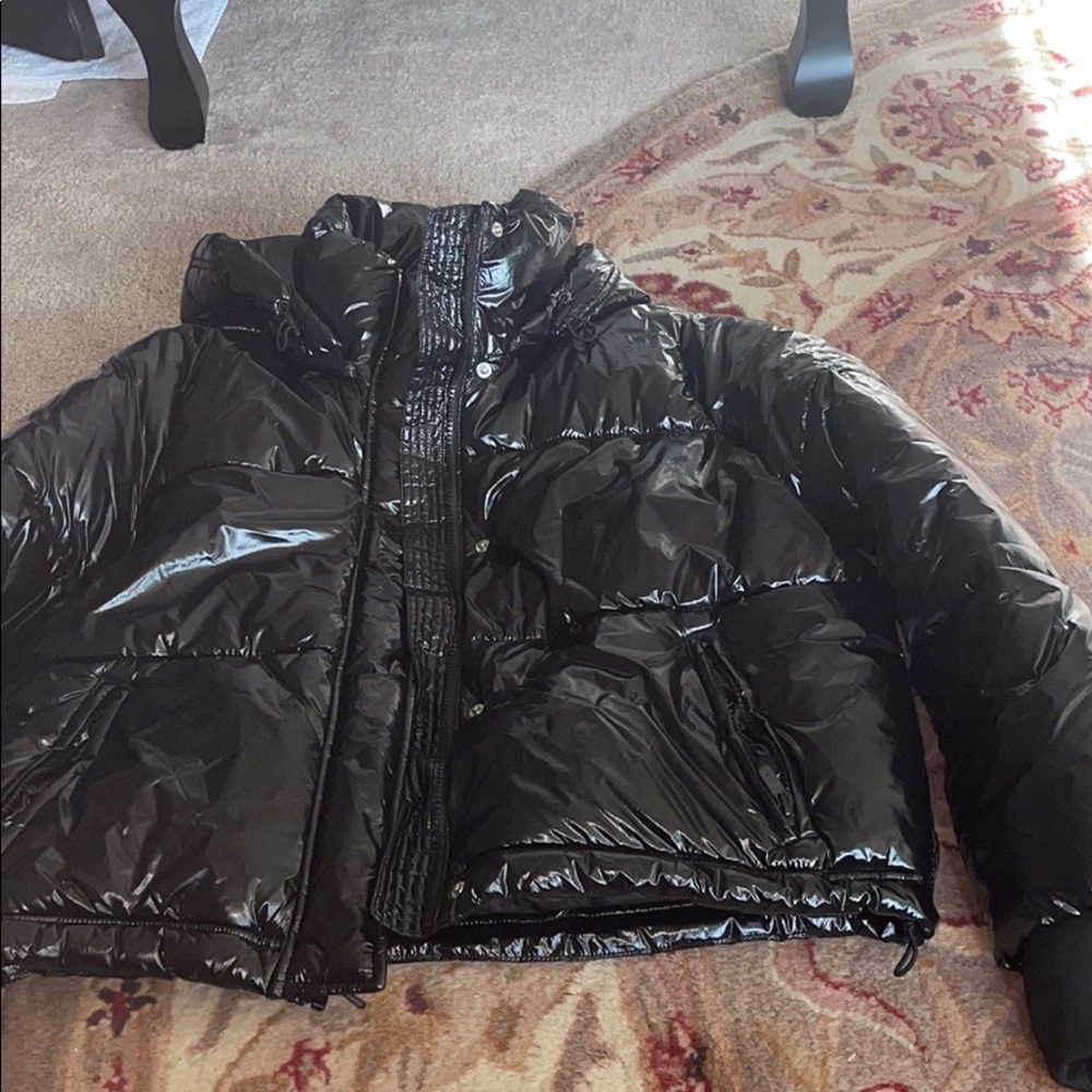 Black shiny jacket
